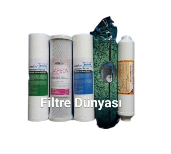 AQUALINE SU ARITMA CİHAZI FİLTRESİ TAKIM 5li SET AÇIK KASA ARITICI FİLTRESİ - 0