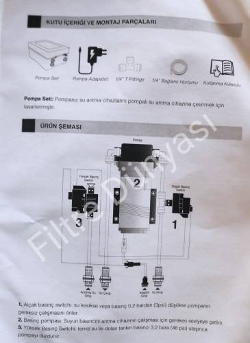 Pompasız Su Arıtma Cihazı Için Pompa Seti Reverse Osmosis Uyumlu 24v 1,2 A Pompa Seti - 2